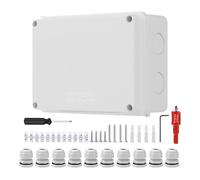 Outdoor Junction Box - Weatherproof Indoor Electrical Project Box | Protector Dustproof for Indoor Basements Security Cameras Lighting Backyards Landscape Gate Wall