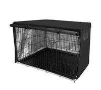 Outdoor Kennel Covers - Sturdy and Windproof Kennel Cover, Silver Coated Oxford Cage Cover Compatible with Most Metal Crate Brands