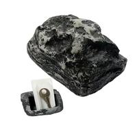 Outdoor Key Holder - 9cm Decorative Waterproof Storage Stone, Hidden Key Container Box, Realistic Secret Rock | Polyresin Design Pathway Backyard Lawn Porch Garage Shed Geocaching Safety Organizer Use