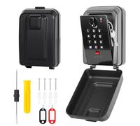 Outdoor Key Safe with 12-Digit Combination Code, Constructed from Aluminium Alloy, Weather Resistant Key Cabinet with a Customisable Code, Mounting Kit with Double Head Screwdriver, 2 Key Tags