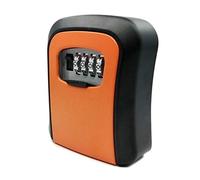 Outdoor Key Storage Box 4 Digit Combination Lock Waterproof Wall Mount Keyed Security ge Color Universal Size for Home and Business Use