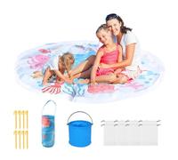 Outdoor Kids Pool - Portable Water Pad, Foldable Pit Yard | Soakable Activity Tub, Soft Play Area for Girls for Kids with Case, Spot for Goes