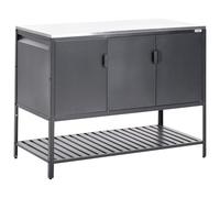 Outdoor Kitchen Cabinet MAENZA Metal Black