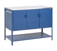 Outdoor Kitchen Cabinet MAENZA Metal Blue