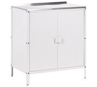 Beliani Outdoor Kitchen Cabinet Vilama White, White