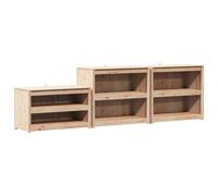 vidaXL Outdoor Kitchen Cabinet with Shelf MEPPEL 3 pcs Natural Douglas
