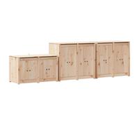 Outdoor Kitchen Cabinet with Shelf with Storage MEPPEL 3 pcs Garden vidaXL