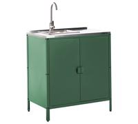 Outdoor Kitchen Cabinet with Sink VILAMA Green