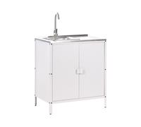 Outdoor Kitchen Cabinet with Sink VILAMA White