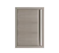 Outdoor Kitchen Doors, 17" W x 24" H Stainless Steel Outdoor Kitchen Doors, Flush Mount BBQ Access Door with Handle for Outdoor Kitchen, BBQ Island, Grilling Station