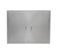 Outdoor Kitchen Doors 31W x 24H Inch, 304 Stainless Steel Access Doors, Double Wall Construction Vertical BBQ Doors for BBQ Island, Grilling Station, Outdoor Cabinet