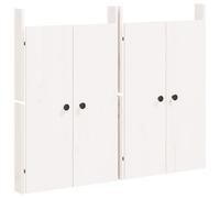 vidaXL Outdoor Kitchen Doors 2 pcs, Cabinet Door for Indoor Outdoor, Kitchen Access Door for BBQ Island Grilling Station, White Solid Wood Pine