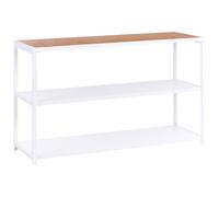 Outdoor Kitchen Island AVETRANA Brown/ White Metal