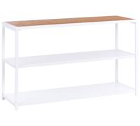 Outdoor Kitchen Island AVETRANA Brown/ White Metal