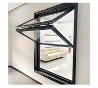 Outdoor Kitchen Sliding Window 80x80 cm Metal Concession Stand Window with Tempered GlassFlush Mount for Coffee Shop Shed Bar Ventilation & Serving.
