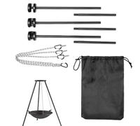Outdoor Kitchen Tripod - Bonfire Tripod Grill, Campfire Kitchen Stand | Tripod Hook With Kitchen Lantern With Dutch Oven, Adjustable Bonfire Grill Stand P