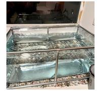 Outdoor Koi Pond Tank with Clear Window & Drain Valve - Above Ground PVC Aquarium for Fish Breeding & Garden Display, Easy Assembly (Clear, 0.4m x 2m)