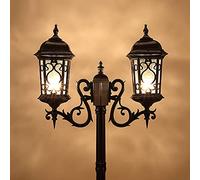 Outdoor Lamp Post Waterproof Aluminum Street Lights Traditional Victorian High Pole Garden Decor Rustproof Lawn Lighting for Patios & Pathways