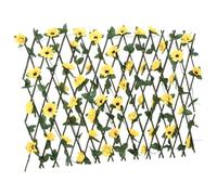 Outdoor Landscape Decorative Fence Border Artificial Ivy Trellis Expandable Yellow 180x60 cm for Balcony Outdoor Garden Wall Mat Decoration