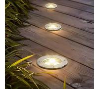 Outdoor Landscape Lights - LED Buried Lights, AC 24V Low Voltage Round Ultra-Thin Garden Ground Lights, IP67 Waterproof Optical Lens LED Chip Spotlight, Driveway Park Patio Floor Lamp(Yellow,3W)