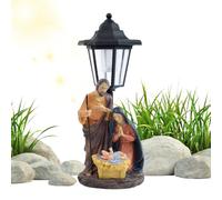 Outdoor Lantern,Jesus Nativity Solar Garden Lantern | Waterproof Yard Lights Statue Nativity Scene Outside Decorations for Pathway Porch Patio Garden Christmas