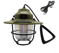Outdoor Lantern with Compact Form Factor for Hanging on Tent Loops Branches or Gear Straps During Expeditions (Green)