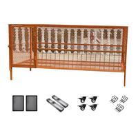 Outdoor large chicken coop For 10 chickens rabbit hutch Galvanized steel material chicken cages with Pallets and wheels for Backyard Farm Use(Size:100 * 60 * 73cm,Color:Orange)