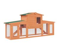 Outdoor Large Rabbit Hutch Outdoor Rabbit Hutch Shelter Pet Cage Wood vidaXL