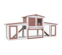 Outdoor Large Rabbit Hutch Outdoor Rabbit Hutch Shelter Pet Cage Wood vidaXL