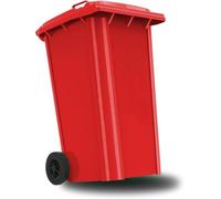 outdoor Large Utdoor Commercial Wheeled Trash Can For Patios Kitchens And Outdoor Entertaining Storage Roadside Recycling dustbin(Red,240L)