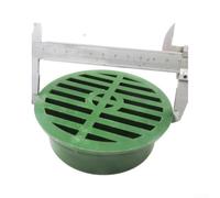 Outdoor Lawn Drain Grille 4-Inch Round 4-Pack Debris Guard(Green)