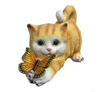 Outdoor Lawn Ornament Solar Cat Figure 28cm