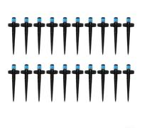 Outdoor Lawn Sprinkler System with Anti-Tip Ground Stake, Adjustable Spray Radius up to 2 Meters, Quick Connect Drip Heads for 1/4 Inch Irrigation Tubing