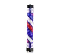 Outdoor LED Barber Pole Light - Rotating Illuminated Sign for Barbershop & Hair Salon - Wall-Mounted Hairdressing Decoration with Stripes - Eye-Catching Salon Display