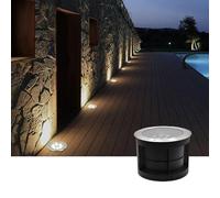 Outdoor LED Buried Lights - IP67 Waterproof Landscape Spotlight Adjustable 30° Angle AC 220V Recessed Garden Floor Lamp Round Detive Ground Lighting