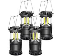 Outdoor LED Camping Lantern, Portable Brightest Outdoor Emergency Light, Battery Operated Collapsible LED Lanterns, Emergency Lights with Foldable Hook for Hiking, Outages（Battery not Included） (4)