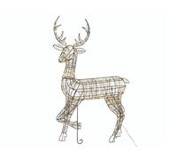 Beliani Outdoor Led Decoration Reindeer 128 Cm Black Mahlatti