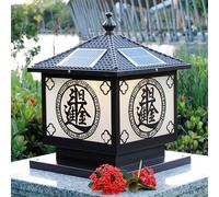 Outdoor LED Fixture European Column Light Courtyard Decor Industrial Retro Door Garden Yard Glass Aluminium Pillar Head Light Porch Landscape Lighting Fixture E27 Decor