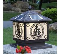 Outdoor LED Fixture European Column Light Courtyard Decor Industrial Retro Door Garden Yard Glass Aluminium Pillar Head Light Porch Landscape Lighting Fixture E27 Decor