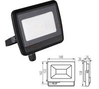 Kanlux ANTEM LED 30W NW 33202 Garden Wall Adjustable Floodlight Outside IP65 UK [EEK: A+]