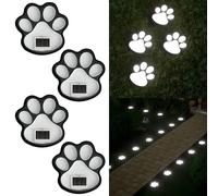 Outdoor LED Solar Light Waterproof Dog Cat Animal Paw Print Light Path Lawn Lamp for Garden Patio Lawn Summer Camping Home Decor Dog Solar Lights Outdoor for Pet Lovers