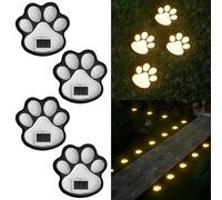 Outdoor LED Solar Light Waterproof Dog Cat Animal Paw Print Light Path Lawn Lamp for Garden Patio Lawn Summer Camping Home Decor Dog Solar Lights Outdoor for Pet Lovers