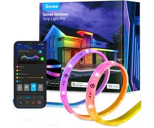 Outdoor LED Strip Lights 10M Multi RGBIC IP65 WiFi/Bluetooth WarmCool VoiceAlexa