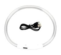 Outdoor LED USB Cat Dog Collar LED Dog Safety Collar 3 Modes LED Light Luminous Anti-lost LED Collar For Dogs Pet Dog Accessories,White,M(50CM)