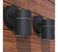 2x Outdoor LED Wall Lights Stainless Steel Garden Lamp Pathway Light vidaXL