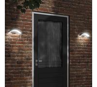 Outdoor LED Wall Light Black Die-cast Alu PC 27.5x7x10cm 2pcs IP54 9W 3000K Warm [EEK: A+++]