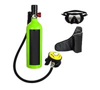 Outdoor Leisure Portable Diving Respirator Adult Style Equipped with Oxygen Cylinder 1L Capacity(Green Set A)