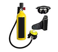 Outdoor Leisure Portable Diving Respirator Adult Style Equipped with Oxygen Cylinder 1L Capacity(Yellow Set A)