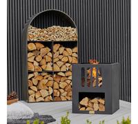 Ivyline Outdoor Libra Contemporary Firebowl 55x45cm - Black