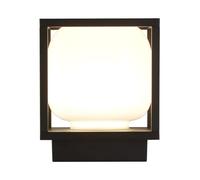 LED Garden Porch Patio Pathway Driveway Outdoor Light Black Finish Opal Shade